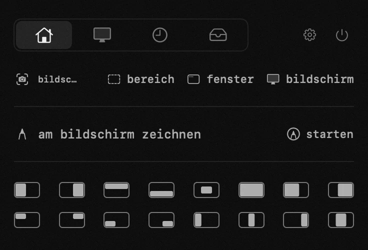 fenster: eines von neunzehn hop-werkzeugen, alle offline hop-panel in der macOS-menüleiste: fenster