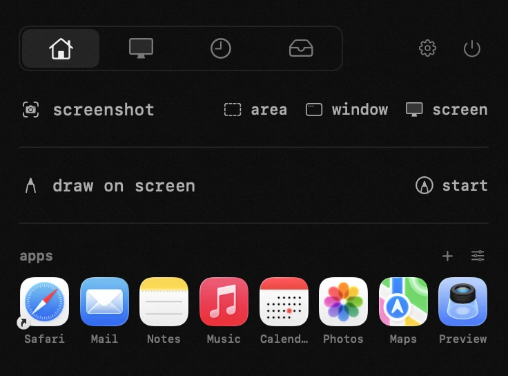 app launcher: one of eighteen hop tools, all of them offline hop panel in the macOS menu bar: app launcher