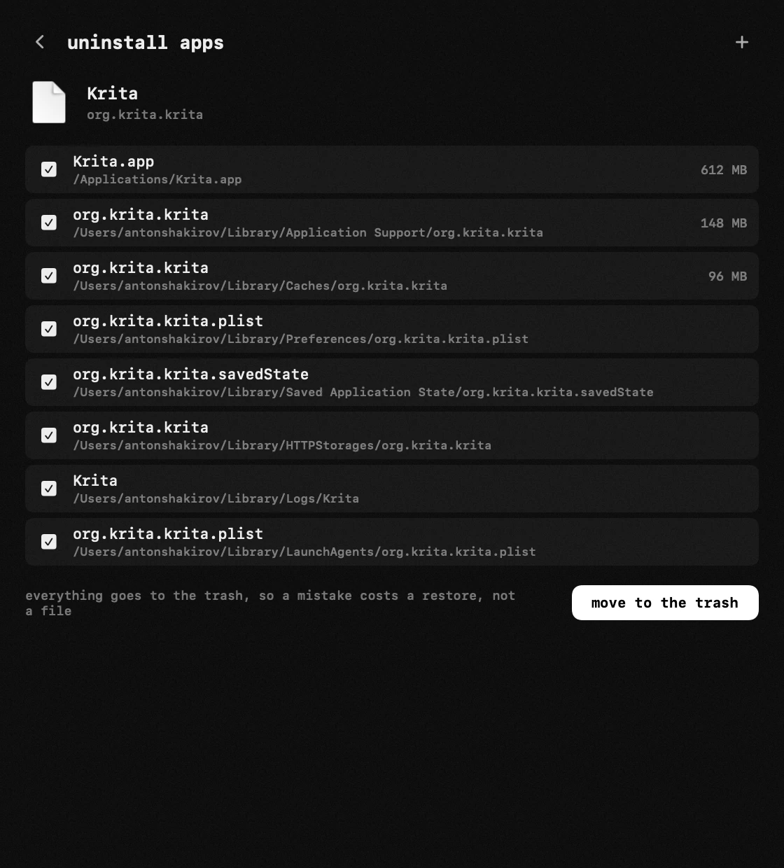 uninstall apps