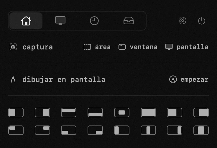 ventanas: una de las diecinueve herramientas de hop, todas sin conexión panel de hop en la barra de menús de macOS: ventanas