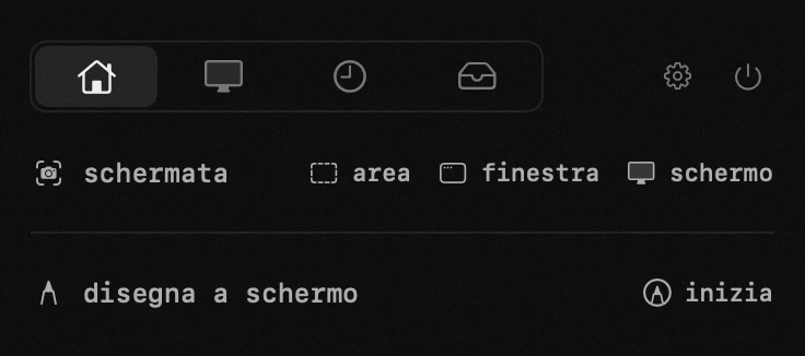 pannello di hop nella barra dei menu di macOS: test di velocità