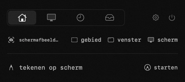 hop-paneel in de menubalk van macOS: snelheidstest